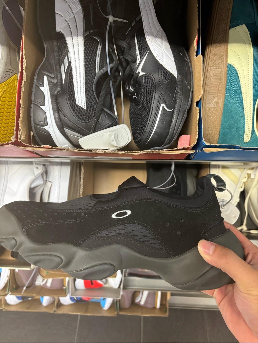 Oakley Black Low-Profile Suede & Mesh Sneaker